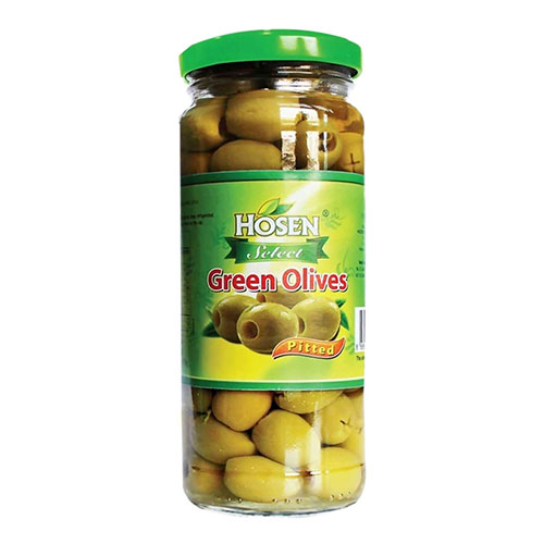 Hosen Green Olive Pitted 345g