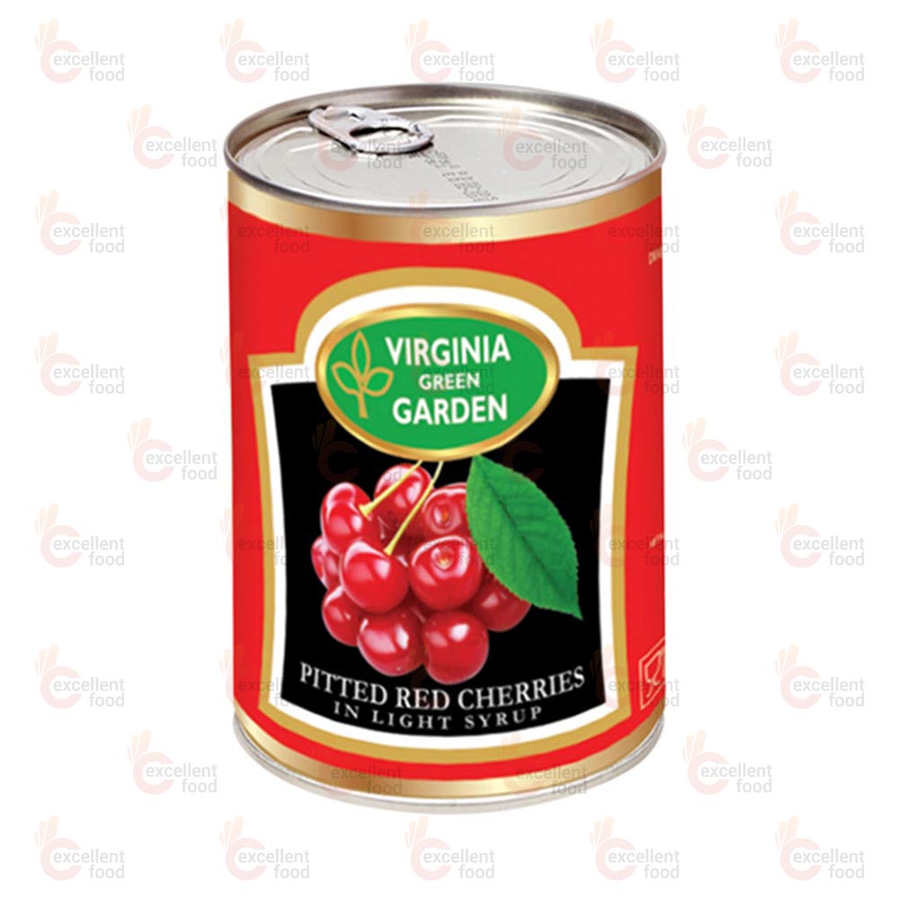 Virginia Green Garden Pitted Red Cherries 425g