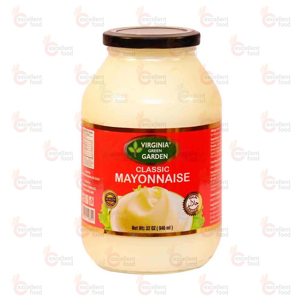 Virginia Green Garden Mayonnaise Jar 946ml/32oz