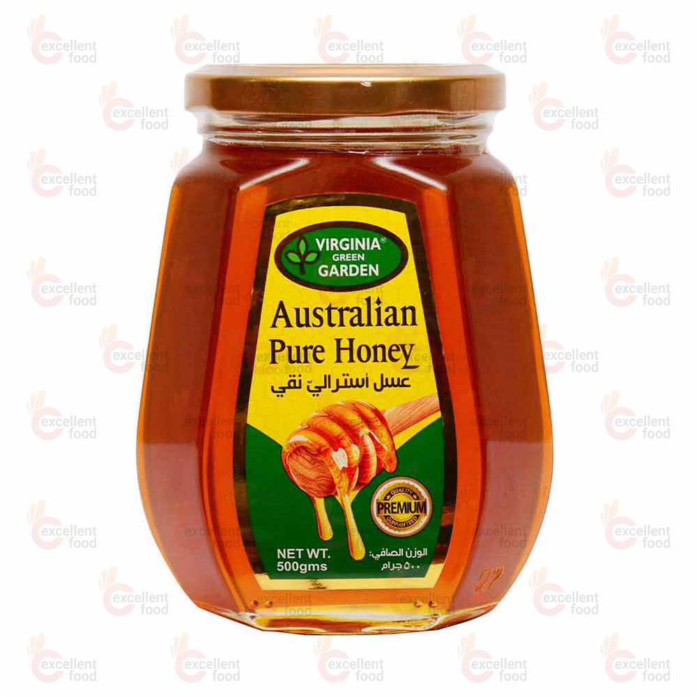 Virginia Green Garden Pure Honey Glass Jar 500g
