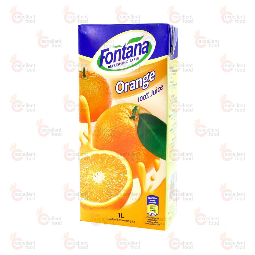 Fontana 100% Natural Orange Juice 1ltr